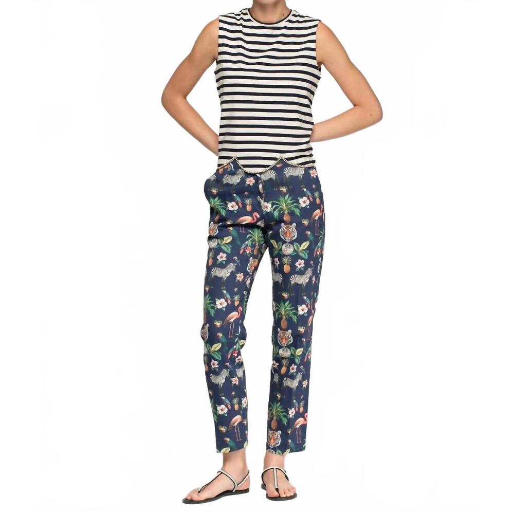 NEW VILAGALLO tiffany straight leg pants in jungle disco